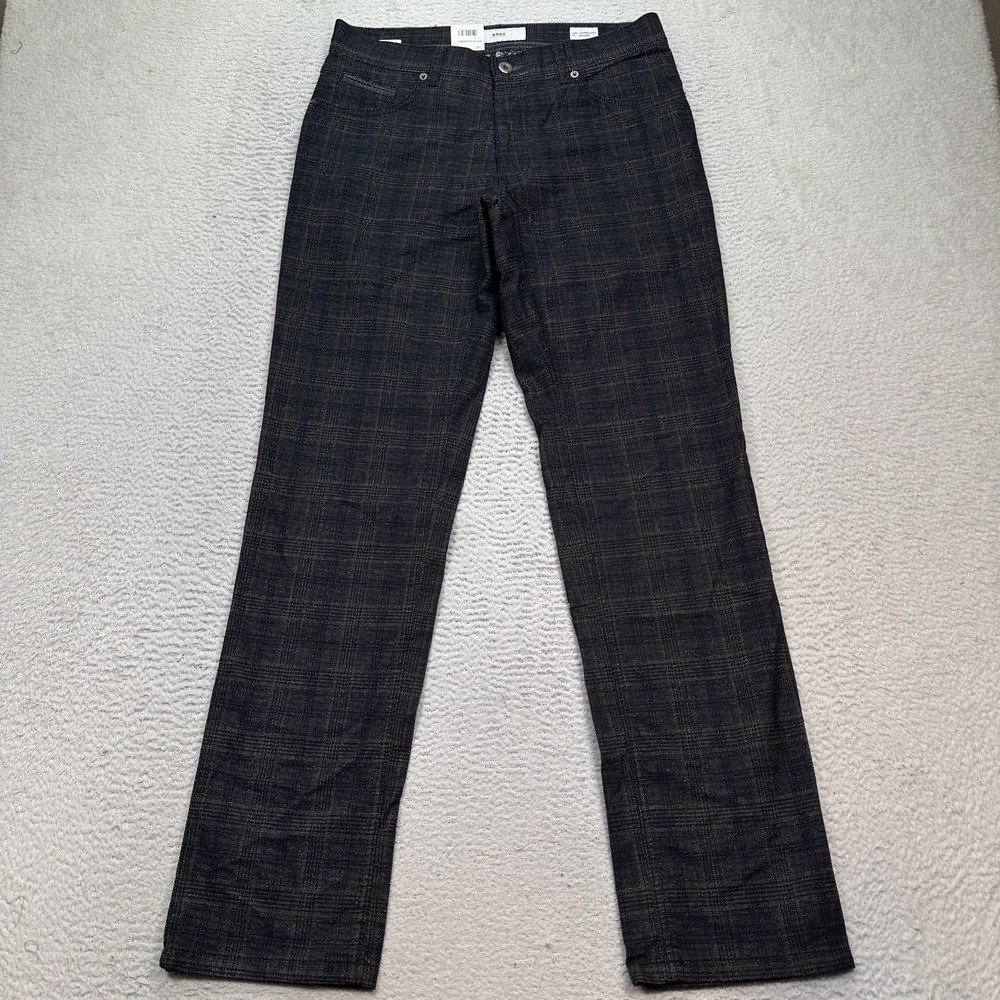 New Brax COOPER FANCY Casual Pants Men 32x32 Dark Check‎